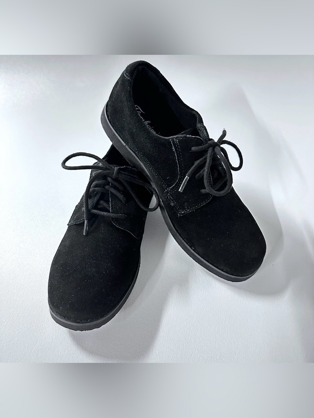 Florsheim Kearny Jr Boys 4M Black Suede Oxford Dress School Uniform Shoes NWOB